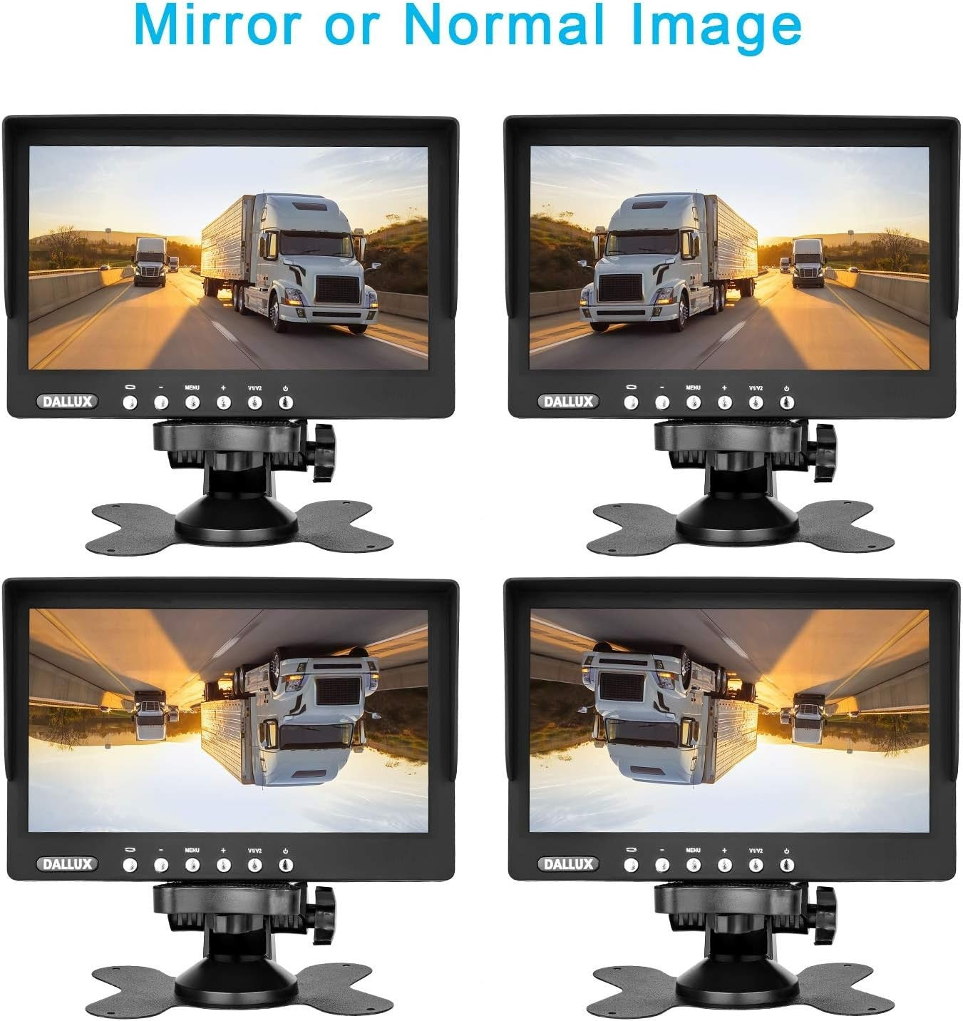Heavy Duty Backup Camera System 7" Monitor Night Vision Truck RV Trailer