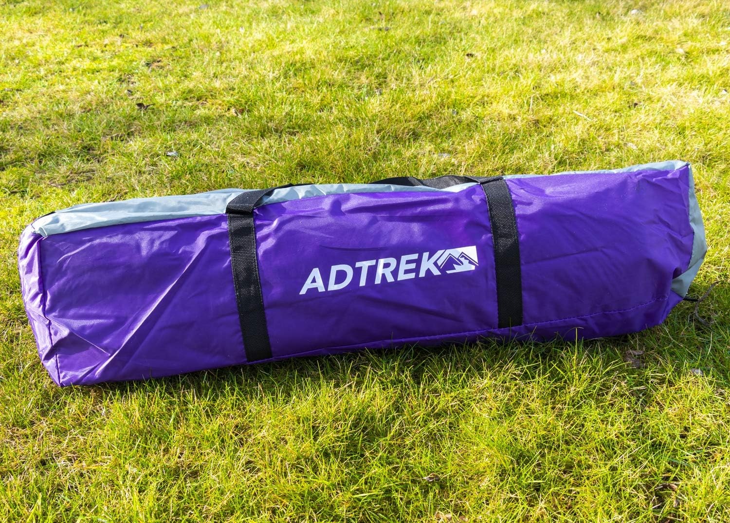 4 Man Dome Camping Tent Purple/Grey Waterproof Festival Family