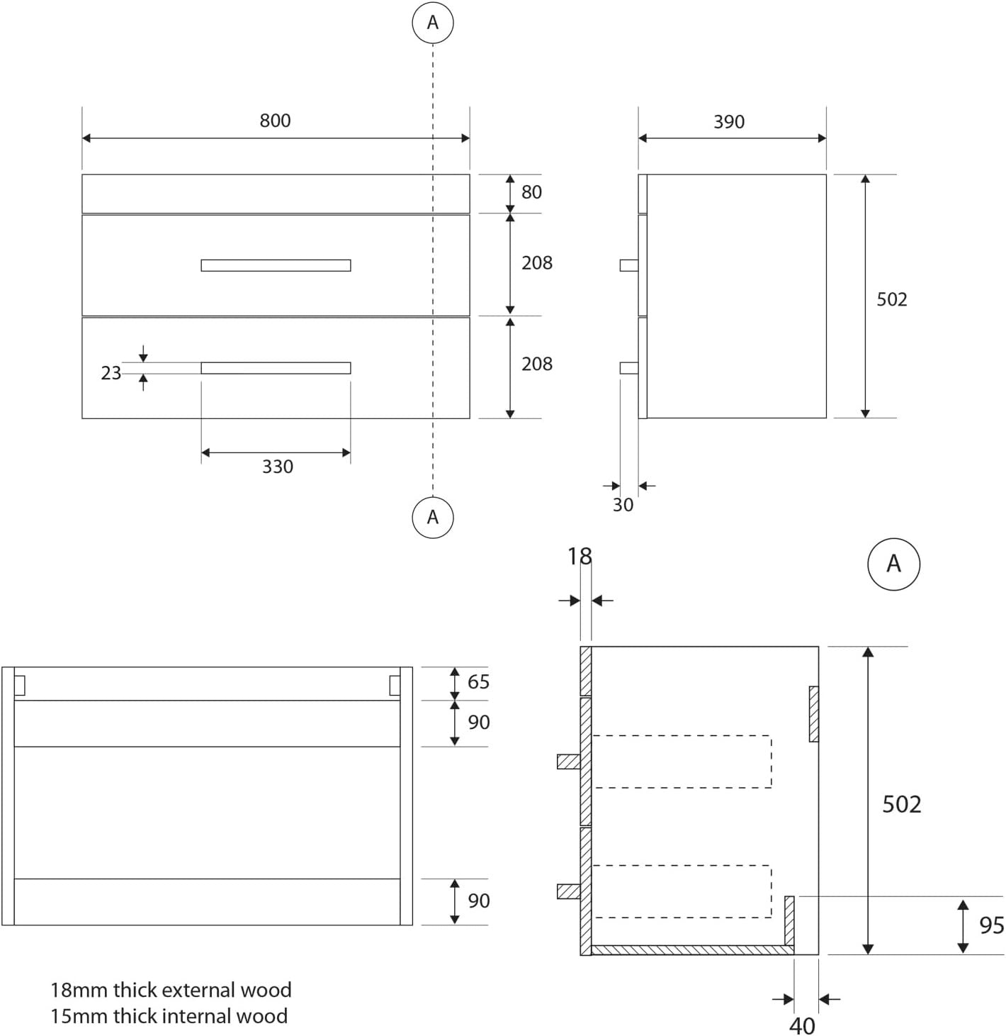800mm Wall Hung White Bathroom Vanity Unit With Basin Glass Sink Cabinet