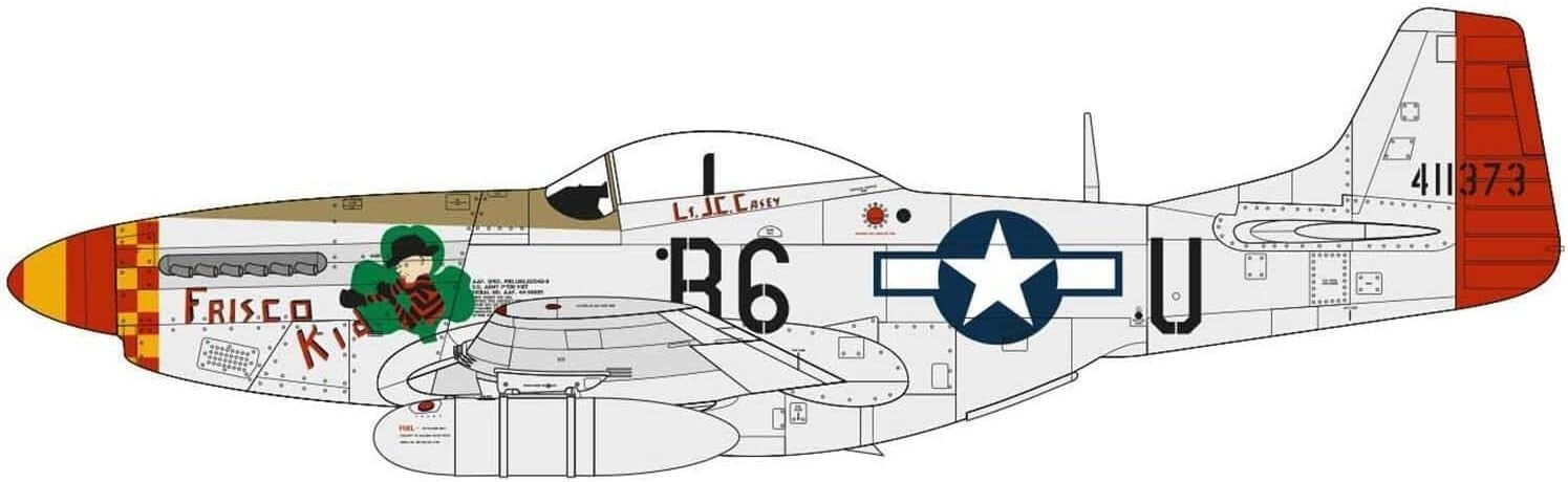 1:48 WWII Mustang Fighter Model Kit w/ Sprues Decals – Hobby Build Set