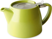 Ceramic Teapot 530ml with Lid Lime Green Tea Pot Dishwasher Safe