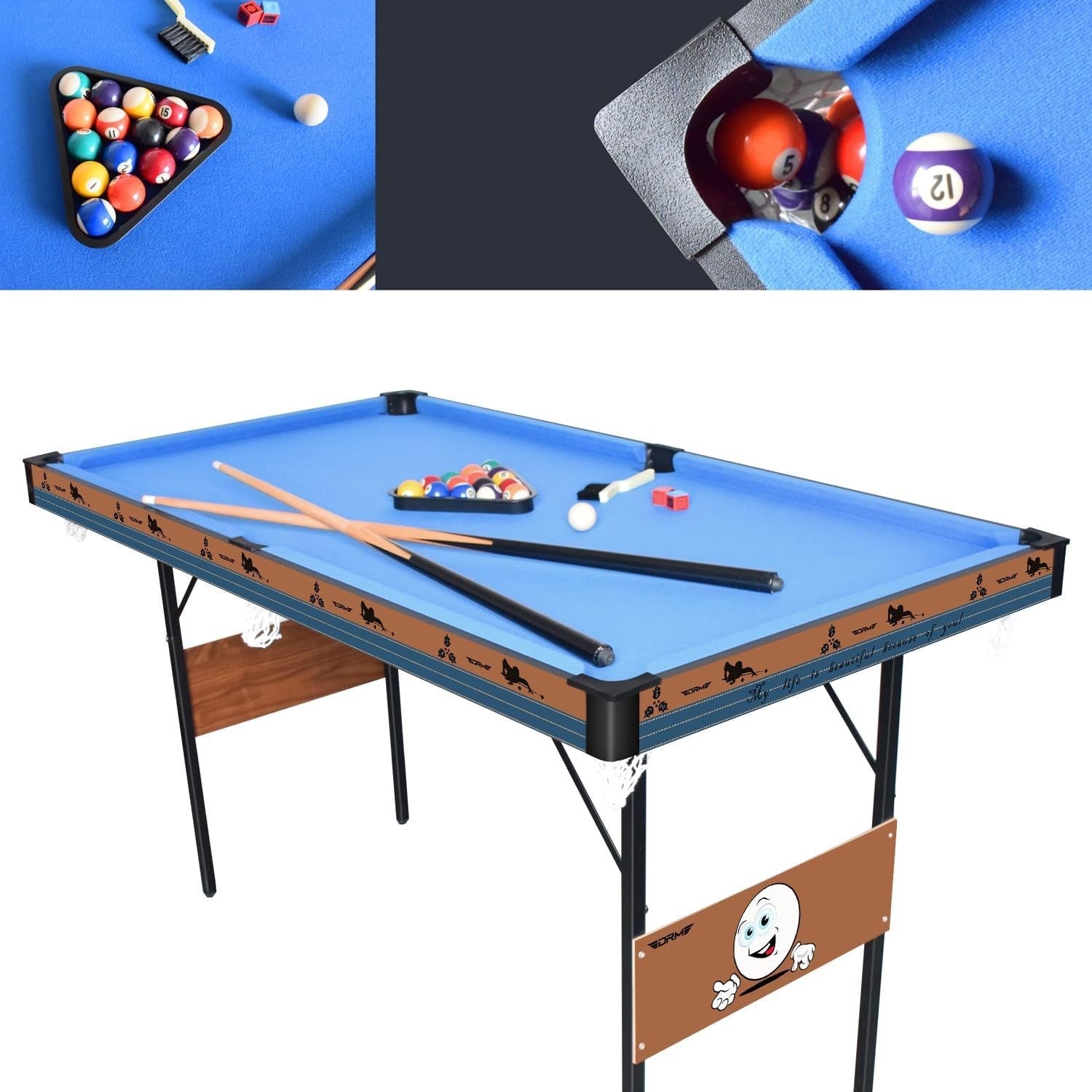55 Inch 3 in 1 Folding Game Table Pool Hockey Tennis Combo Set