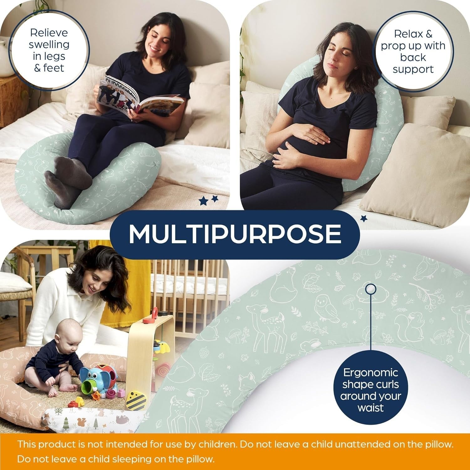 XXL Pregnancy Pillow U Shape Maternity Body Support Nursing Sleep Pillow