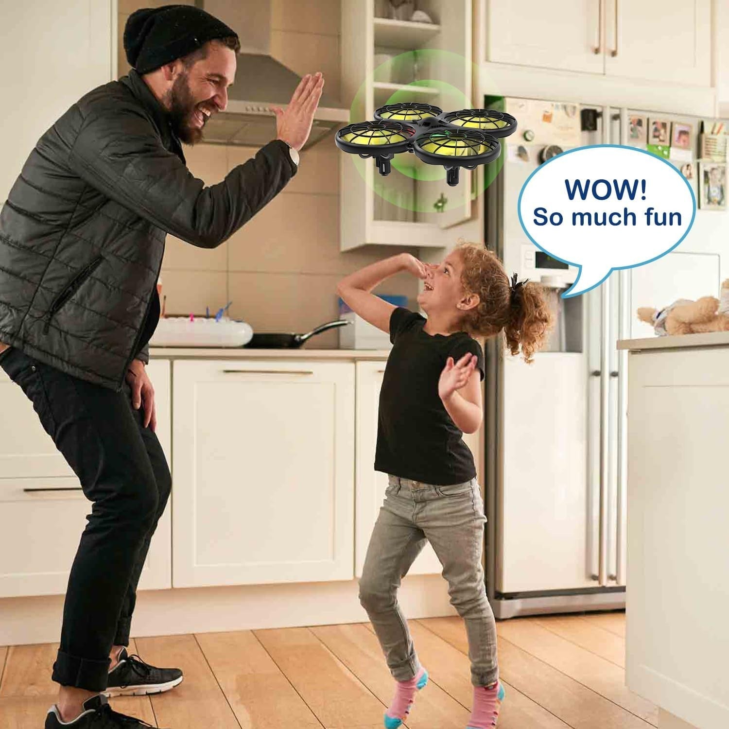 Mini Drone for Kids Gift Safe Hand Control RC Toy Auto Collision 360 Flip 20min