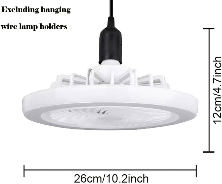 2-in-1 LED Ceiling Fan, 3 Speeds, 3 Color Temps, Dimmable, Remote Control