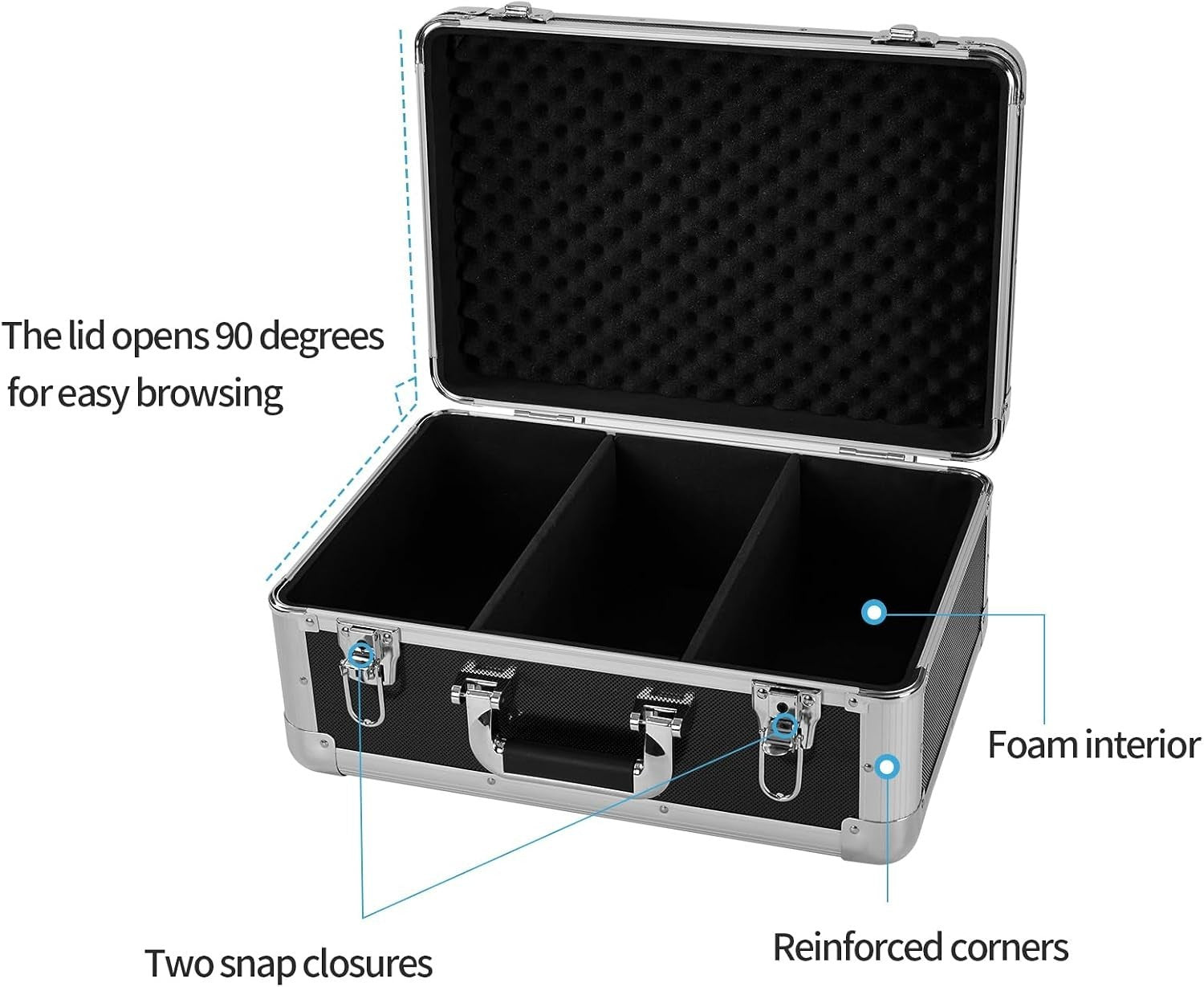 60 CD DVD Storage Box with Lid Stackable Media Organizer Disc Case