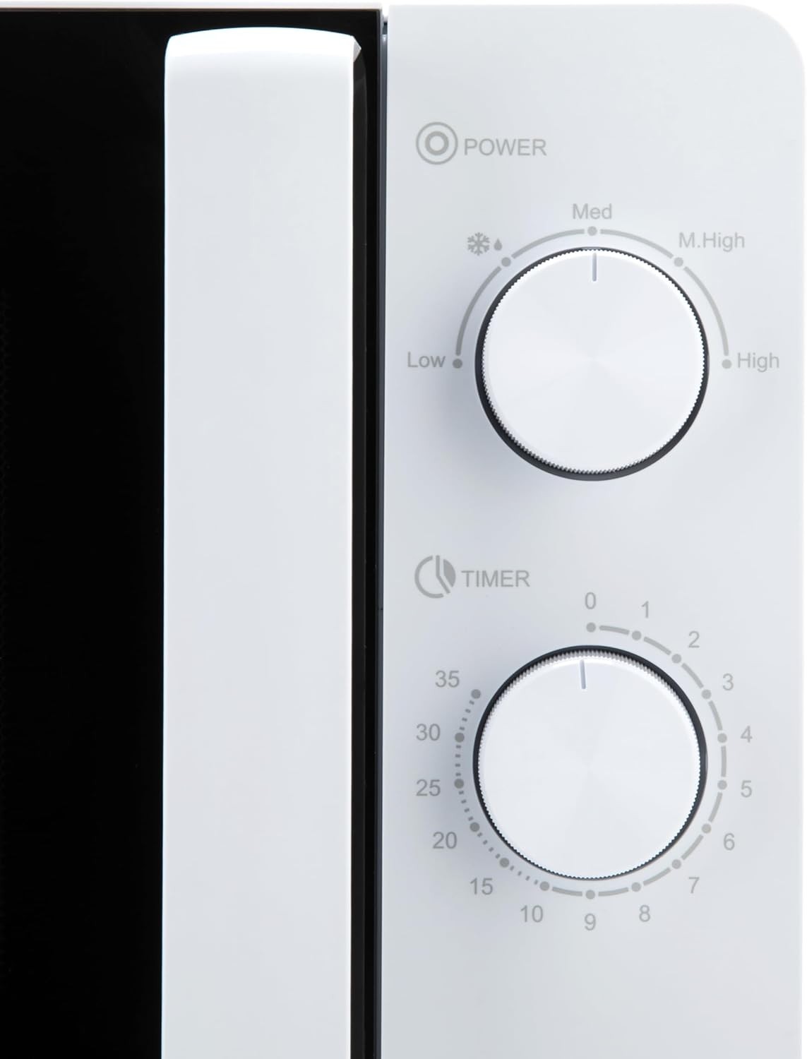 White 20L 800W Compact Microwave Oven 5 Power Levels Defrost