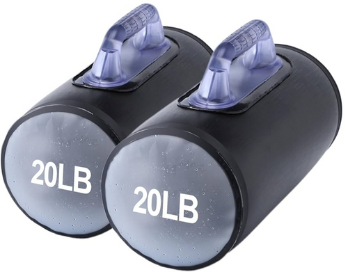 Water Dumbbells Adjustable to 20LB Pair Travel Fitness Strength Weights