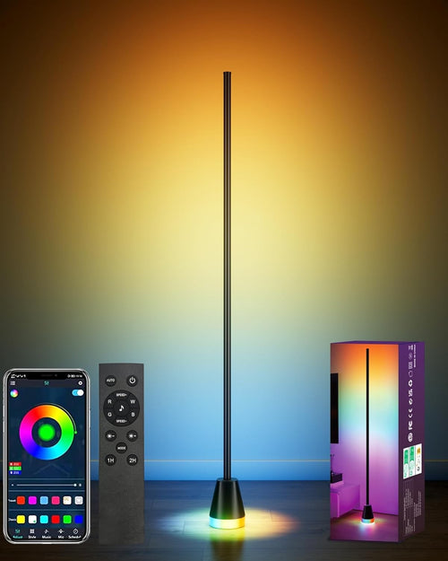 Smart RGB Corner Floor Lamp App Remote Music Sync 16M Colours LED Light