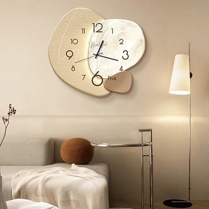 Nordic Art Deco Wall Clock 40cm Silent Modern Crystalline Design