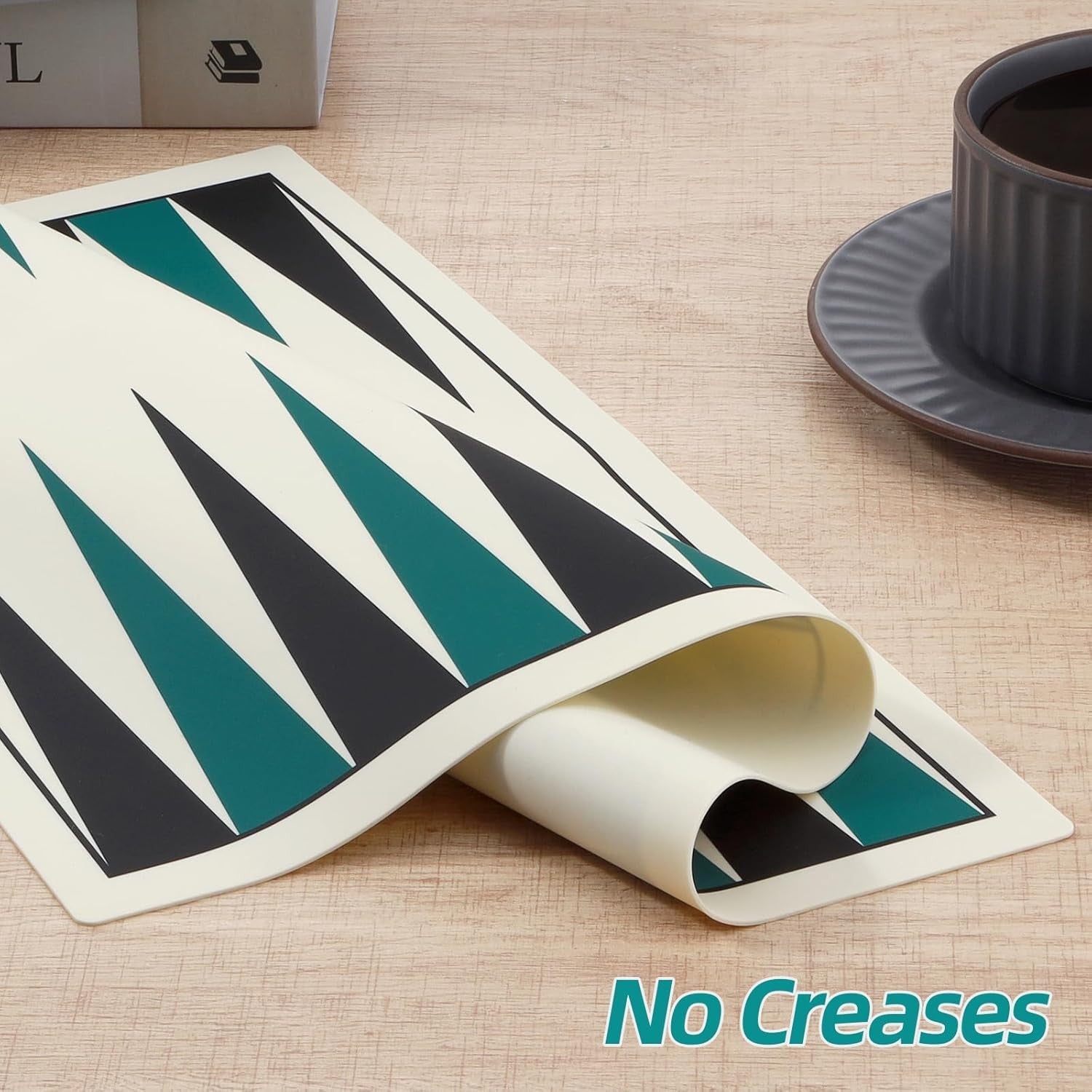 Silicone Backgammon Set Foldable Travel Board Game Bag 2 Players
