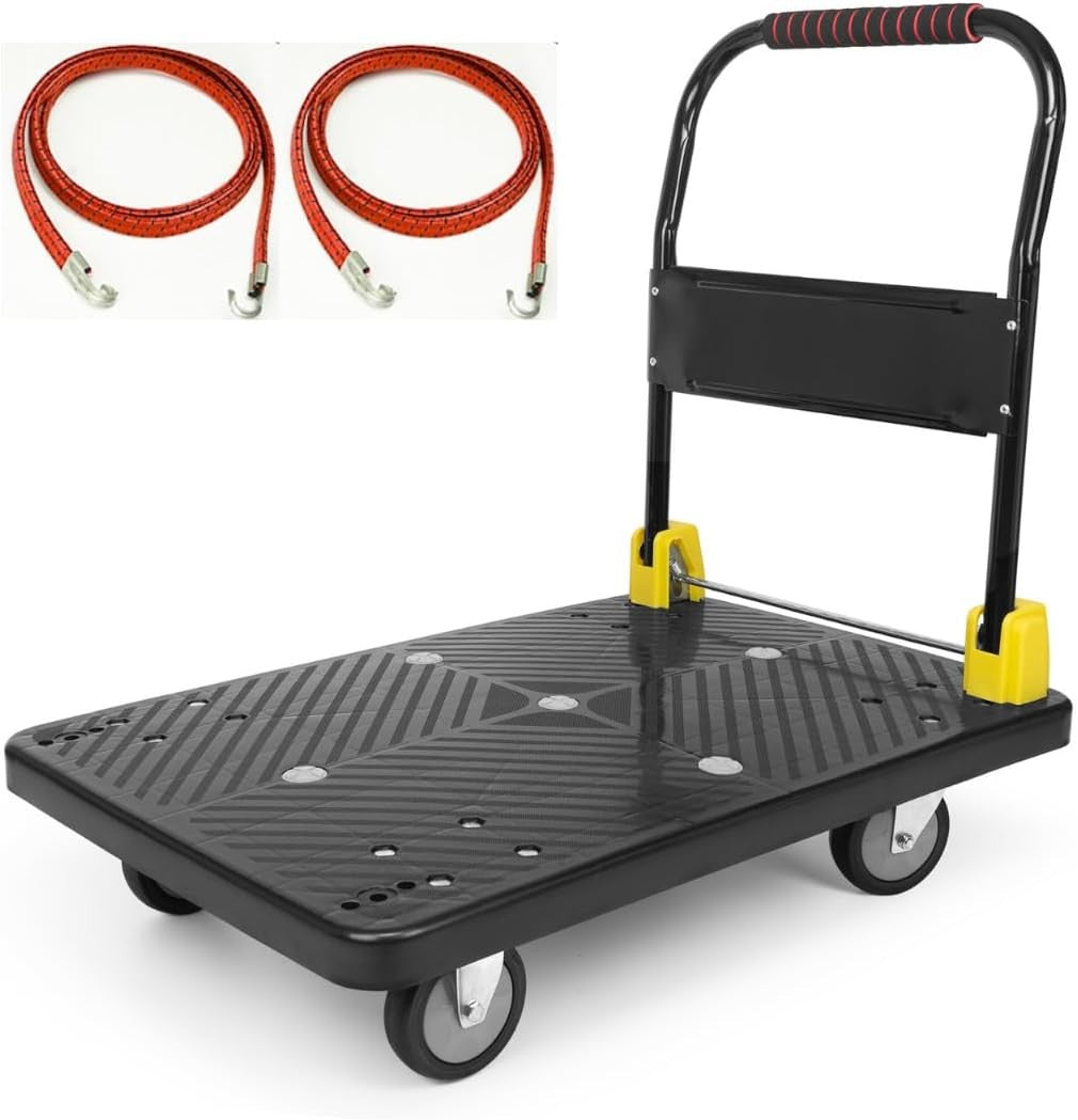 Heavy Duty Platform Truck 400kg Folding Utility Trolley with Handle