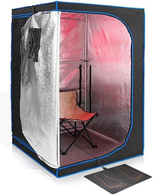 Portable Far Infrared Sauna Tent Home Spa 3-Plate Steam Box Chair Foot Heater