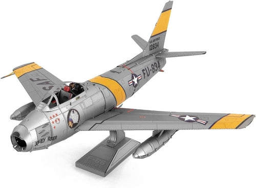 3D Metal F-86 Sabre Aircraft Model Kit – No Glue, Detailed, Easy Assembly