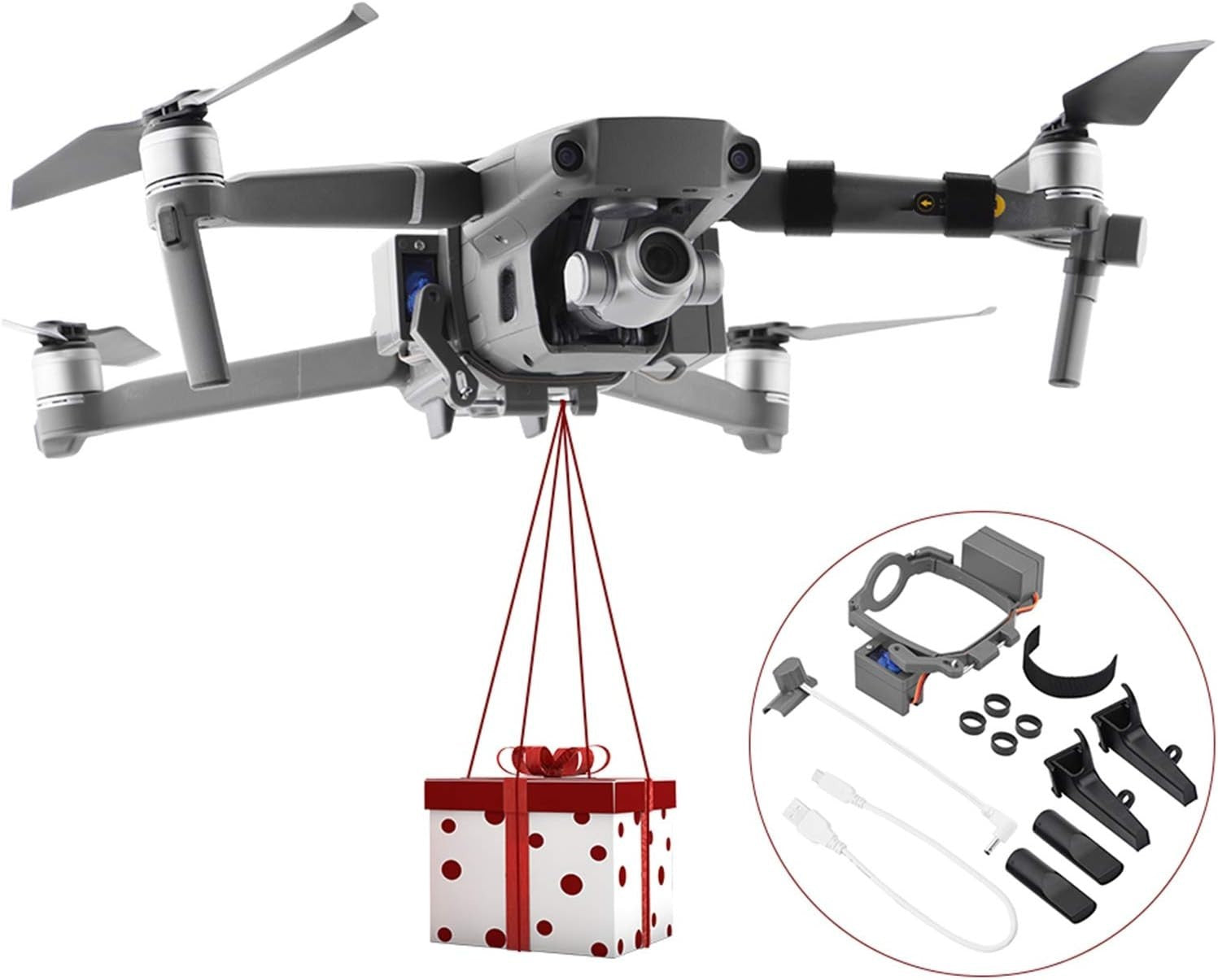 Drone Airdrop System with Landing Gear for DJI Mavic 2 Pro/Zoom