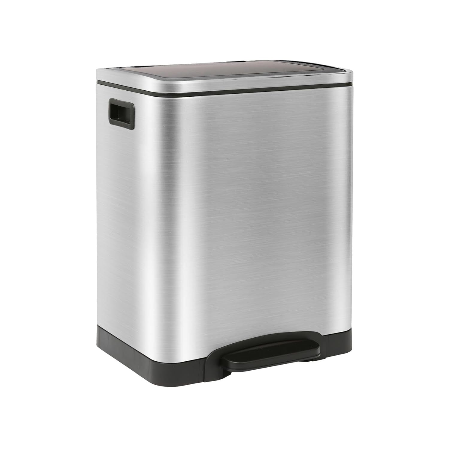 30L Double Recycling Pedal Bin 2x15L Stainless Steel Soft Close