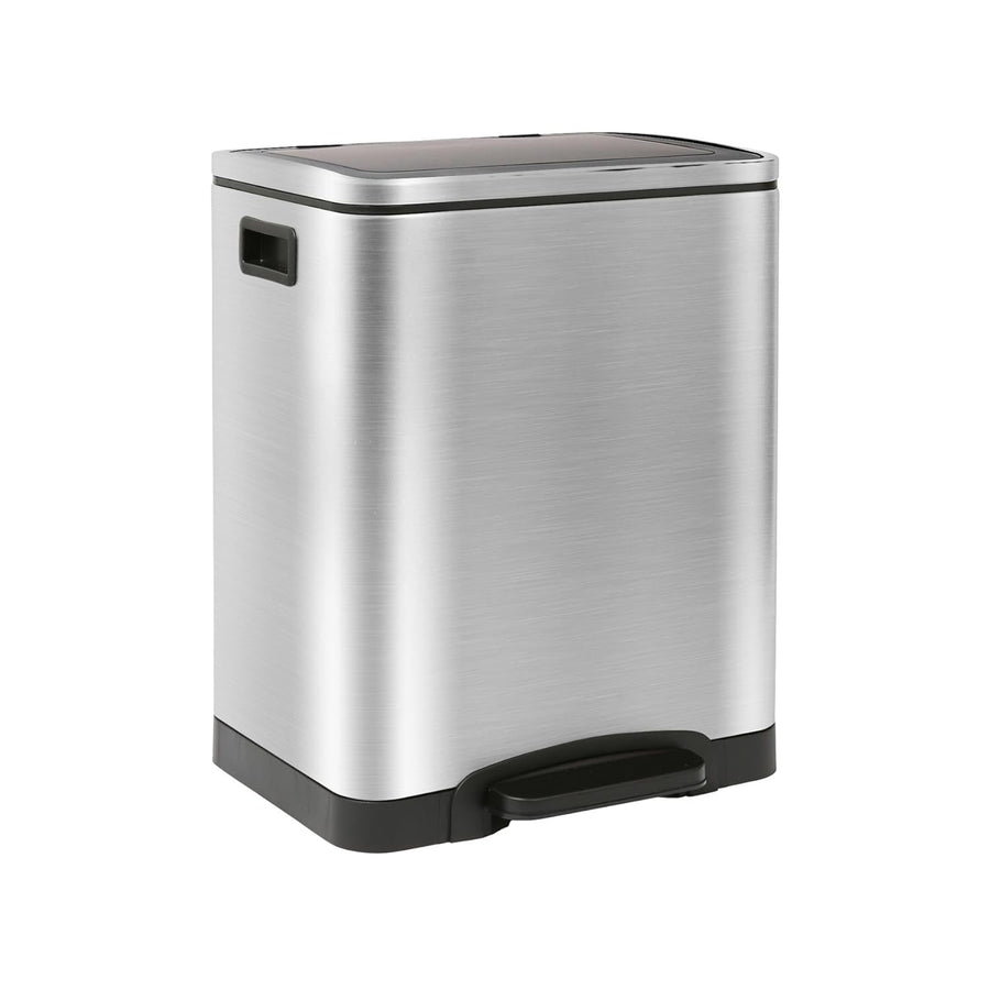 30L Double Recycling Pedal Bin 2x15L Stainless Steel Soft Close