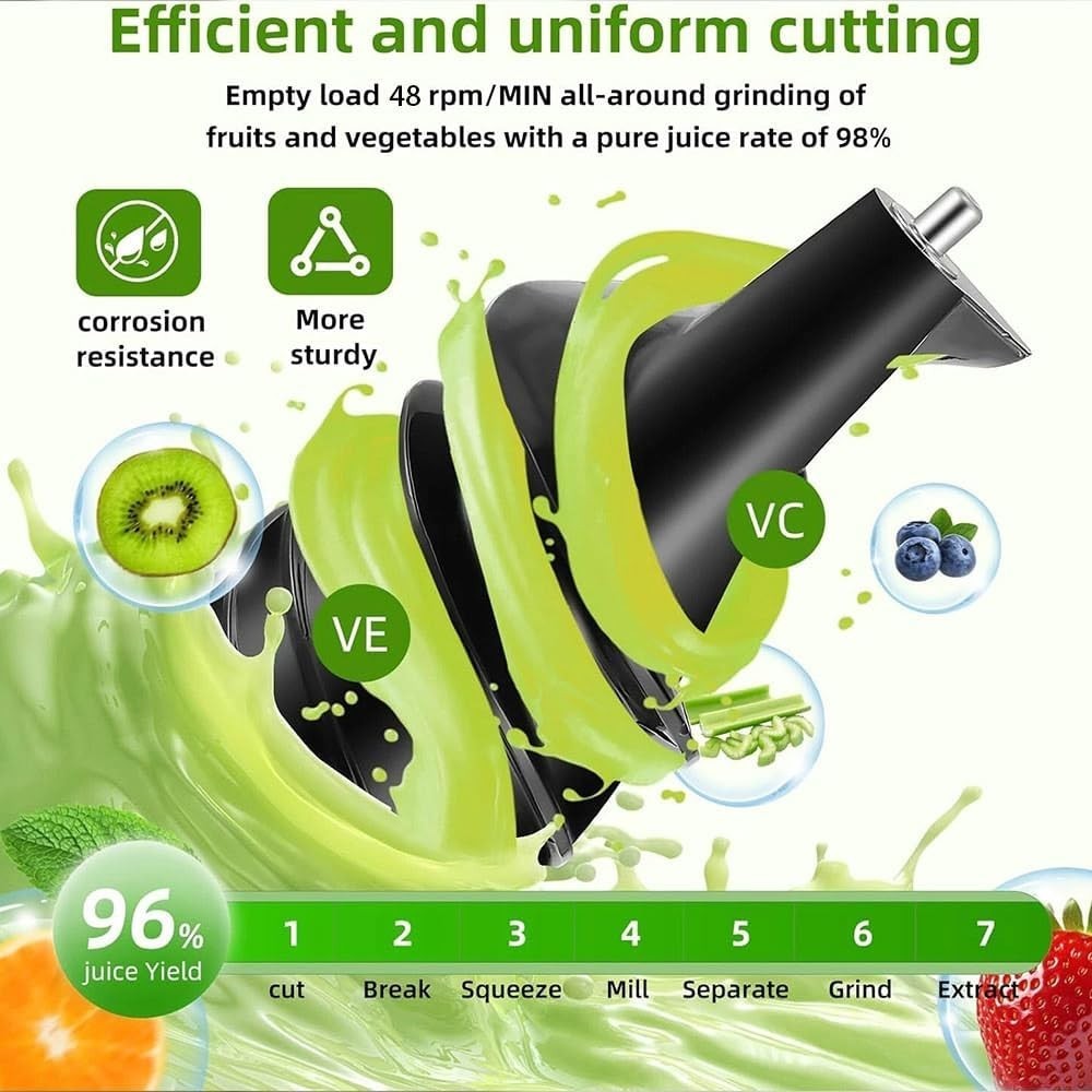 500W Cold Press Juicer 83mm Wide Feed Chute Whole Fruit High Yield