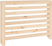 Solid Pine Radiator Cover 108cm Natural Wood Slat Cabinet with Shelf