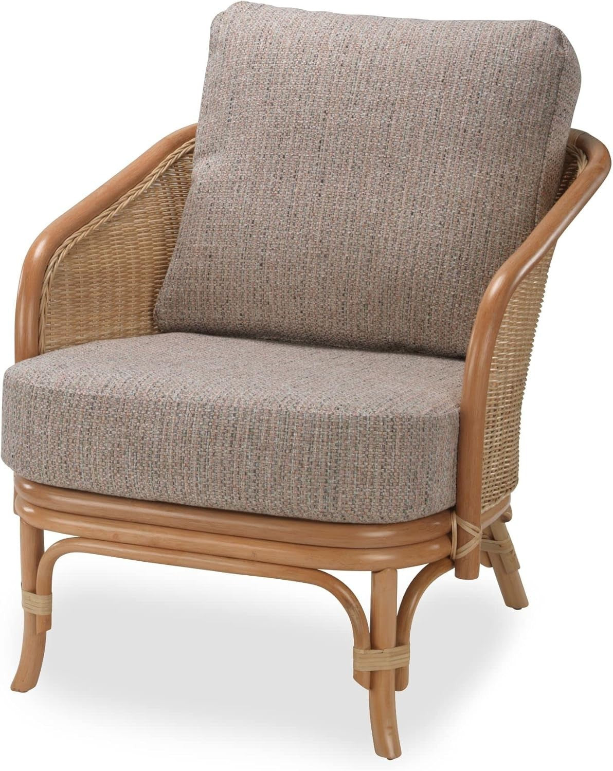 Luxury Rattan Conservatory Armchair Indoor Cane Chair with Deep Comfort Cushions