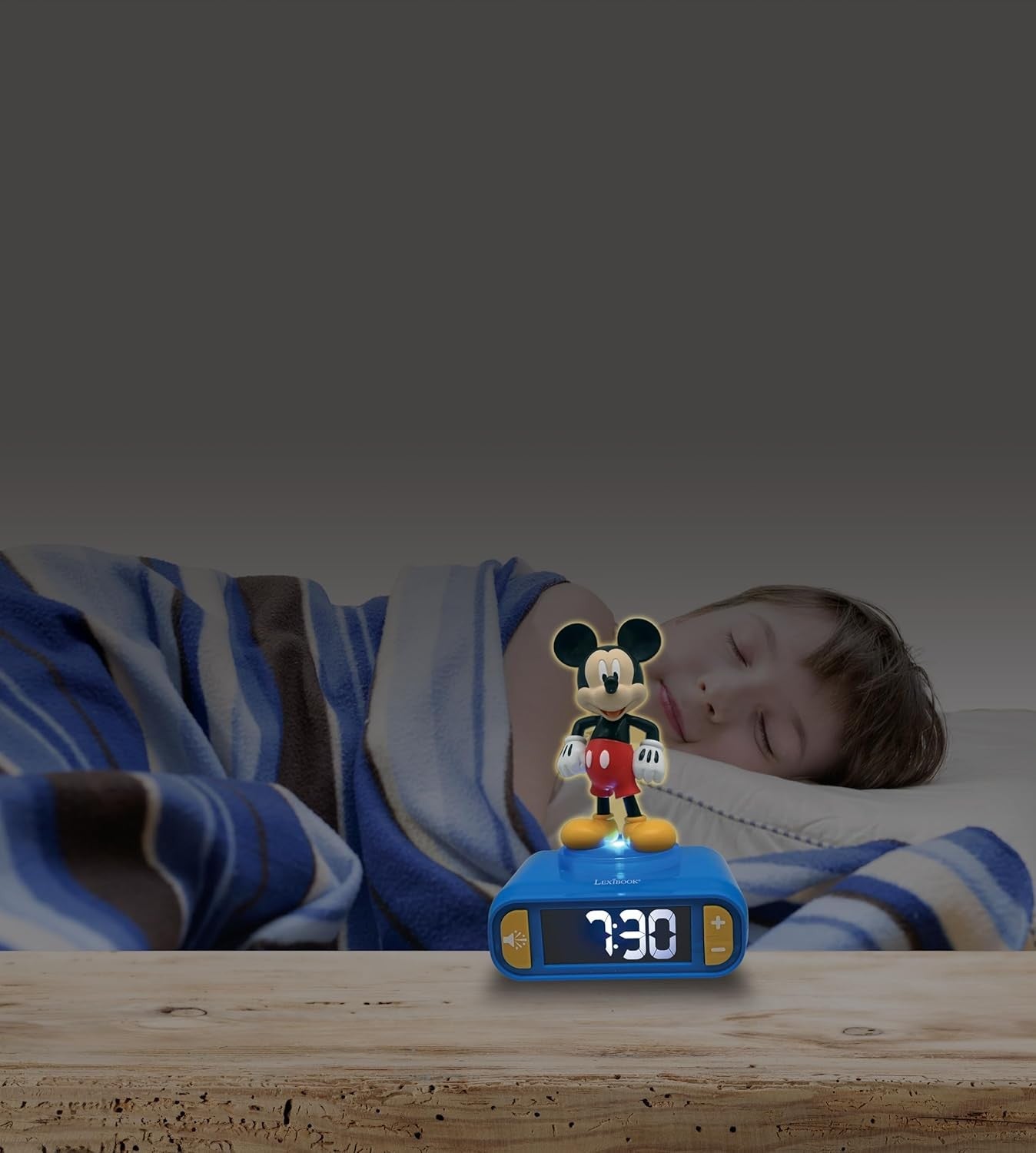 Kids Character Alarm Clock Night Light Snooze Easy Read Bedroom