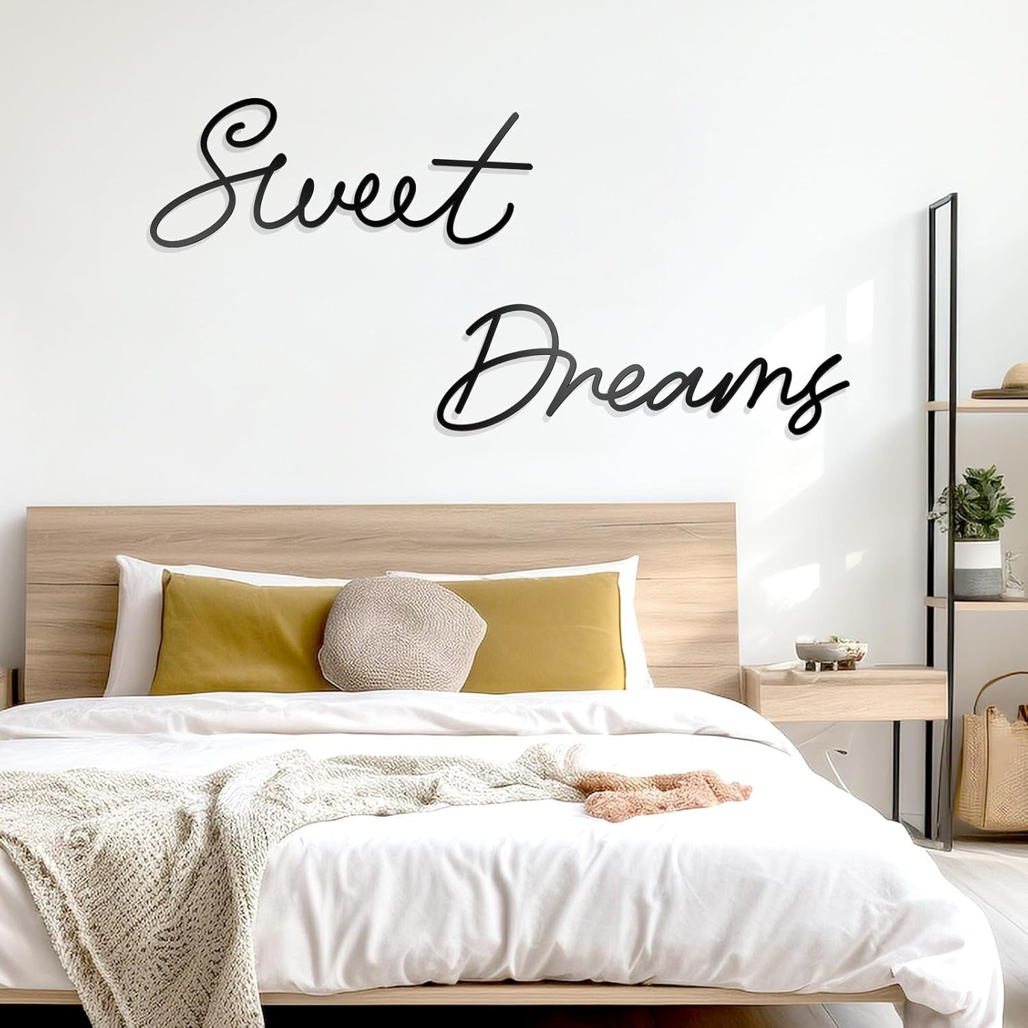 Sweet Dreams Metal Wall Art Large Black Farmhouse
