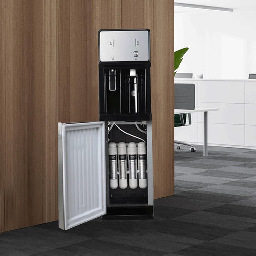 Mains Fed Water Dispenser Hot Cold Ice Four Stage Filtration