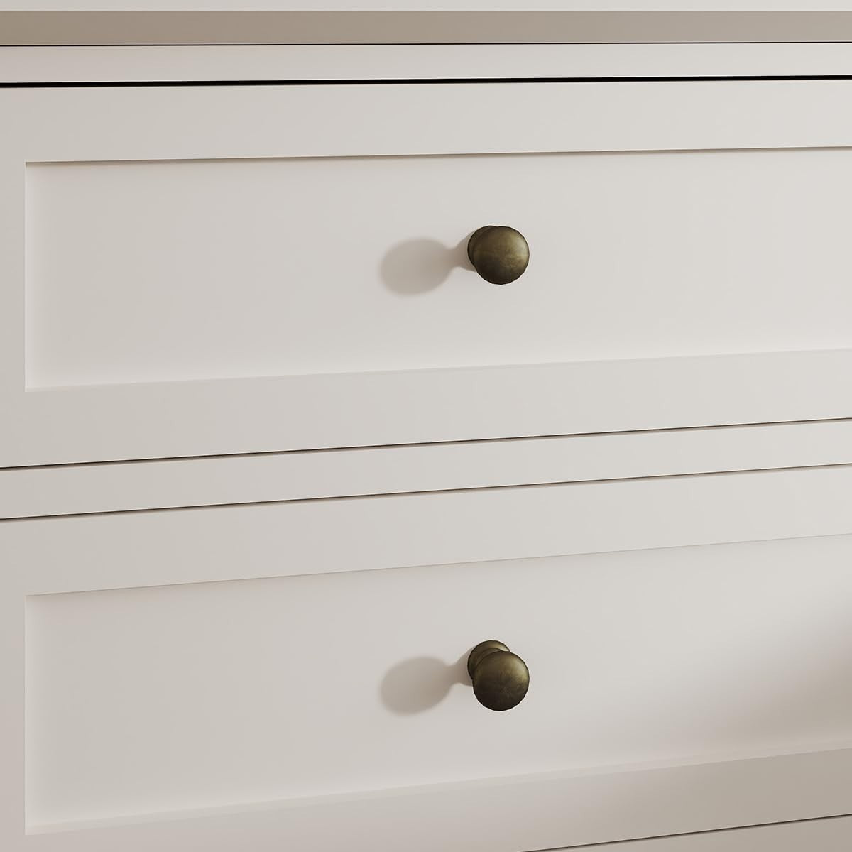 Pair of 3 Drawer Cream Bedside Tables – Modern Storage Cabinets for Bedroom