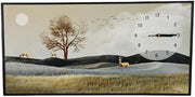 Large Nordic Deer Wall Clock Art 60cm Silent Quartz Modern Home Decor Frame