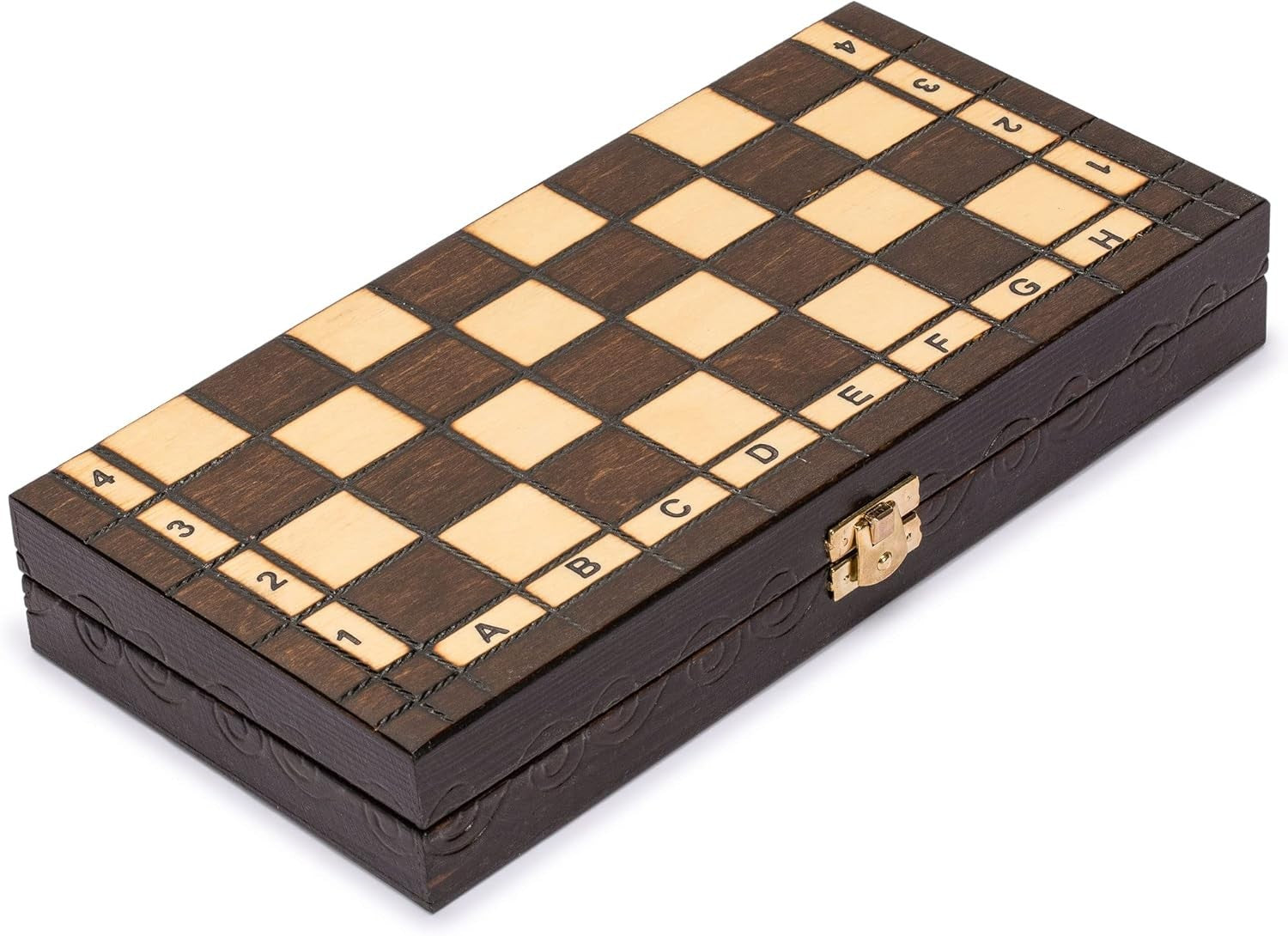 Small Wooden Chess Set 28cm • Handcrafted Pieces • Folding Board Gift