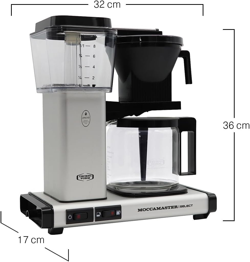 Premium Drip Coffee Maker 1.25L | Fast Brew, Quiet & Efficient, Matte Silver