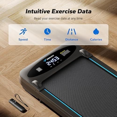 Foldable Under Desk Walking Treadmill 6KM/H Home Office LED Remote