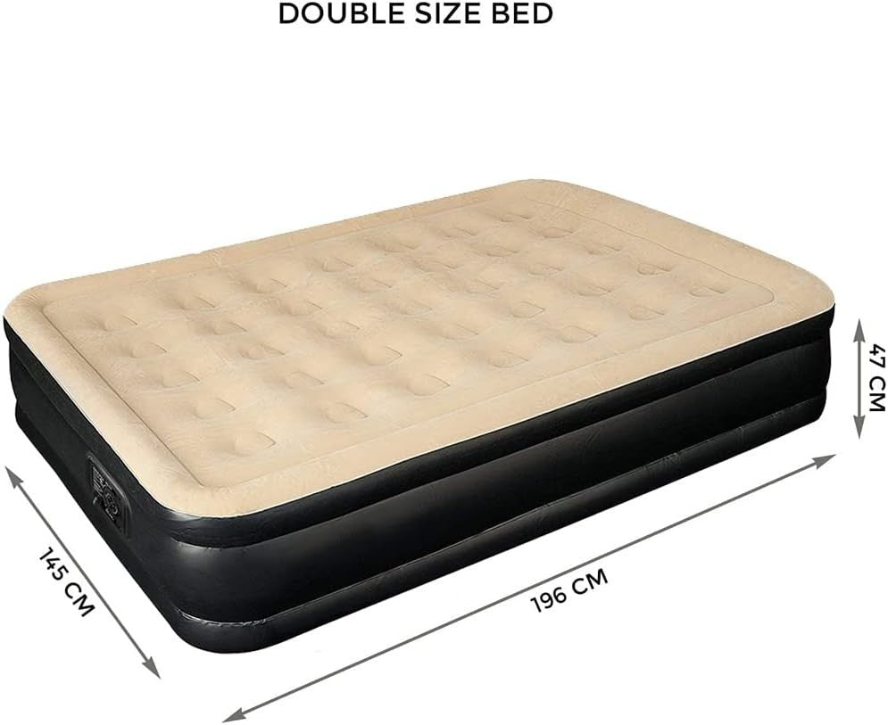 Double Air Bed High Raised with Built-In Electric Pump Waterproof Mattress