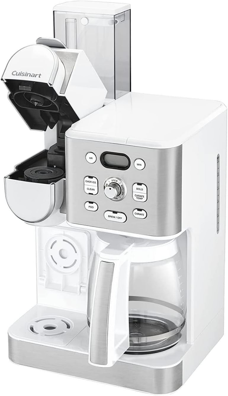 12 Cup Coffee Maker Hot & Iced Brewer Single Serve Glass Carafe Stainless Steel