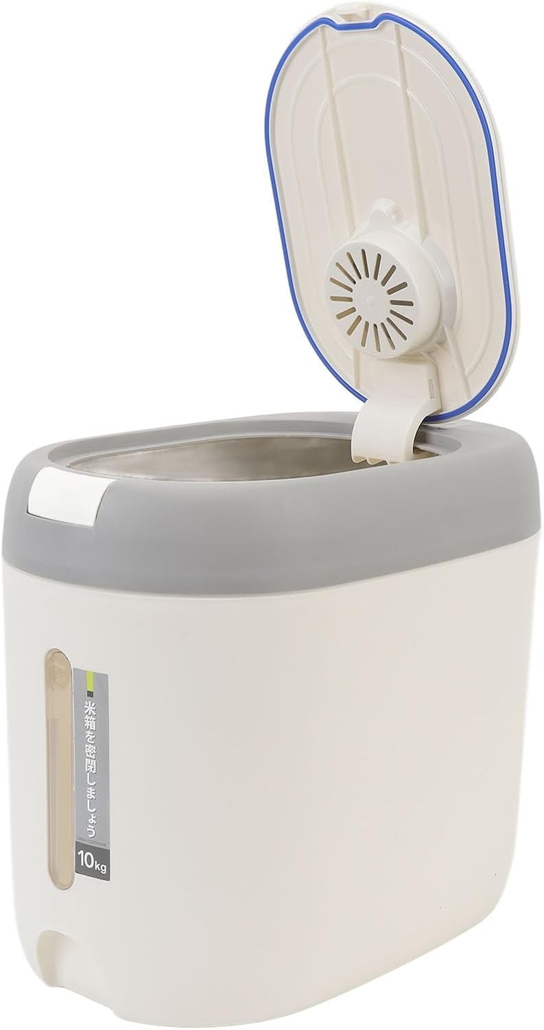 10KG Press Lid Rice Storage Container Airtight Grain Flour Dispenser