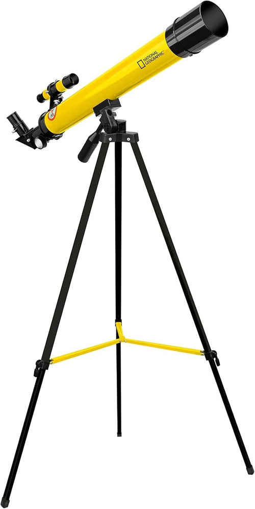 Beginner Telescope 50mm Refractor 100X Astronomy Kit Yellow Tripod