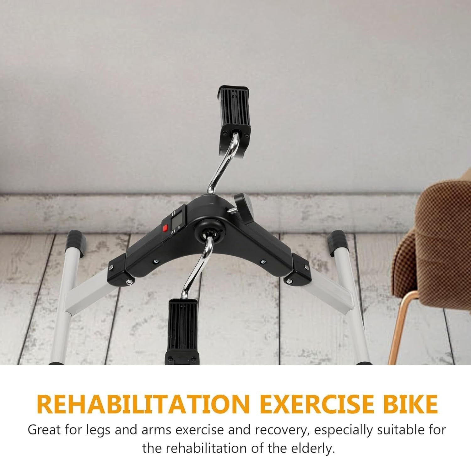 Compact Pedal Trainer for Elderly Rehab Quiet Arm Leg Fitness