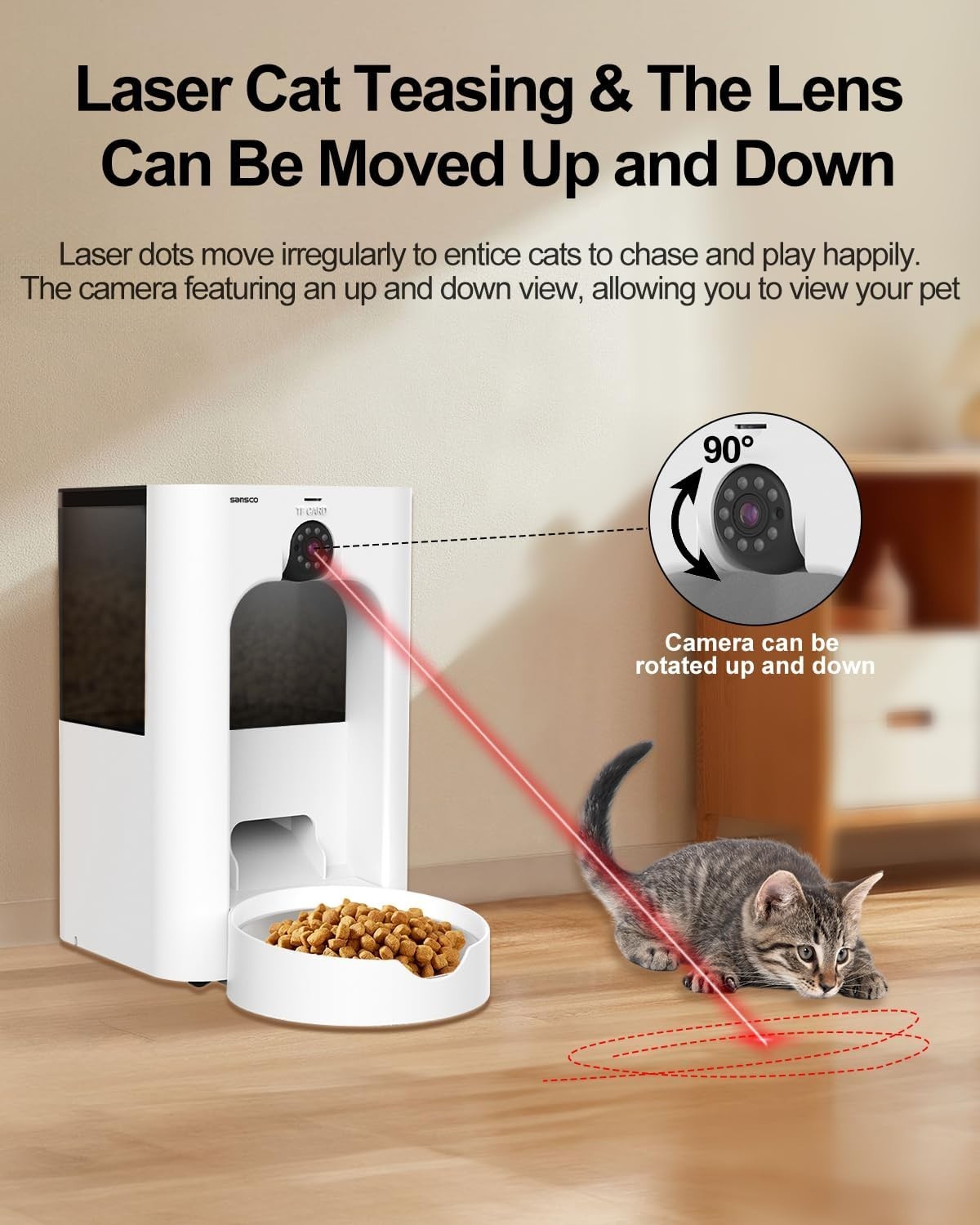 Smart Pet Feeder with 2K Camera WiFi App Control 4L Auto Food Dispenser