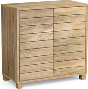 Oak Effect Bathroom Storage Cabinet Cupboard Modern Floor Standing Unit