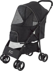 Pet Stroller for Small Dogs Cats Foldable Travel Pushchair Rain Cover