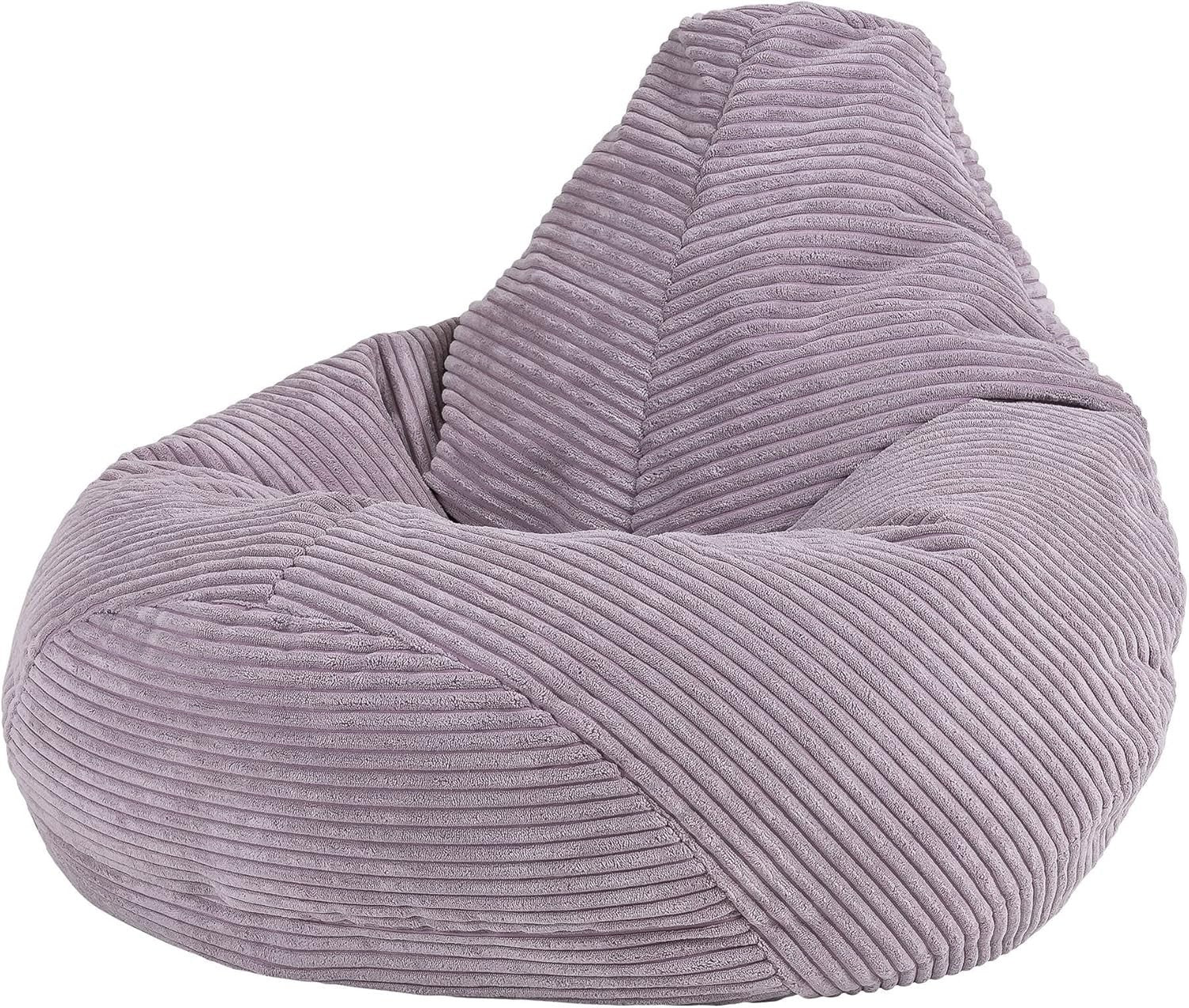 Lavender Kids Bean Bag Chairs 2 Pack Soft Corduroy Lounge for Reading Gaming