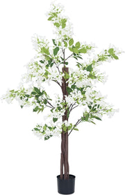 150cm Honeysuckle Flower Tree Artificial Plant White Blossoms Indoor Nursery Pot