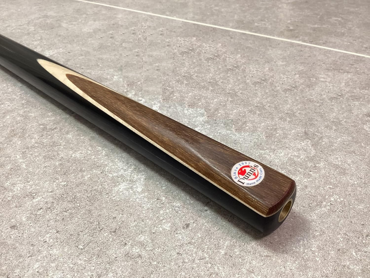58” One Piece Ash Snooker Pool Cue Ebony Butt 9.4mm Tip 19oz