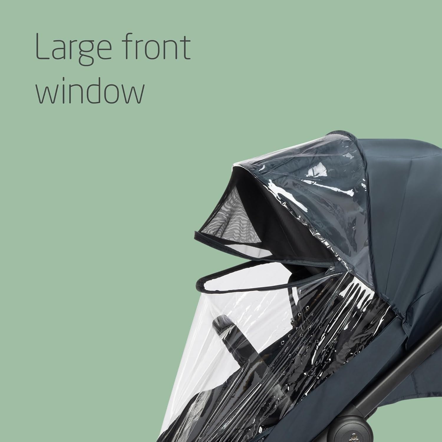 Universal Pushchair Rain Cover Pram Raincover Ventilated Front Window