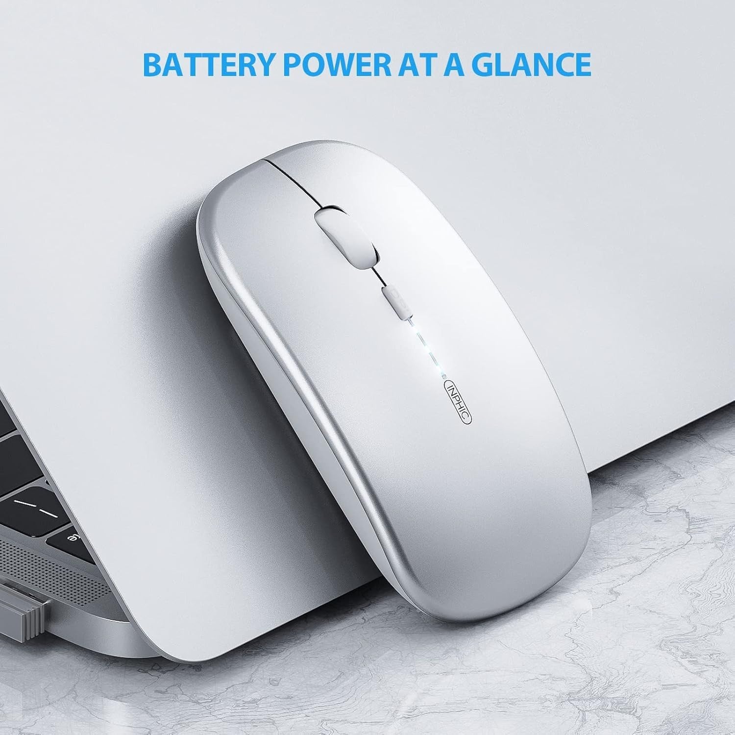 Tri-Mode Bluetooth Wireless Mouse Silent Rechargeable 1600 DPI Laptop PC