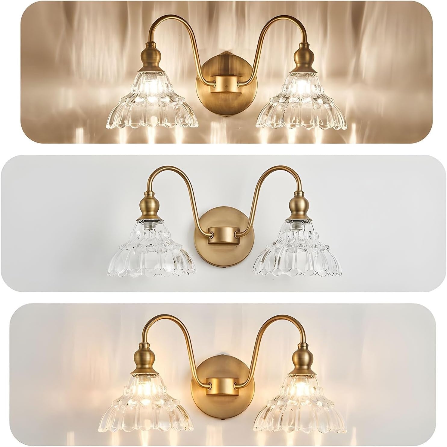 Wireless Battery Wall Sconces Set of 2, Remote Control & Dimmable LED Lights