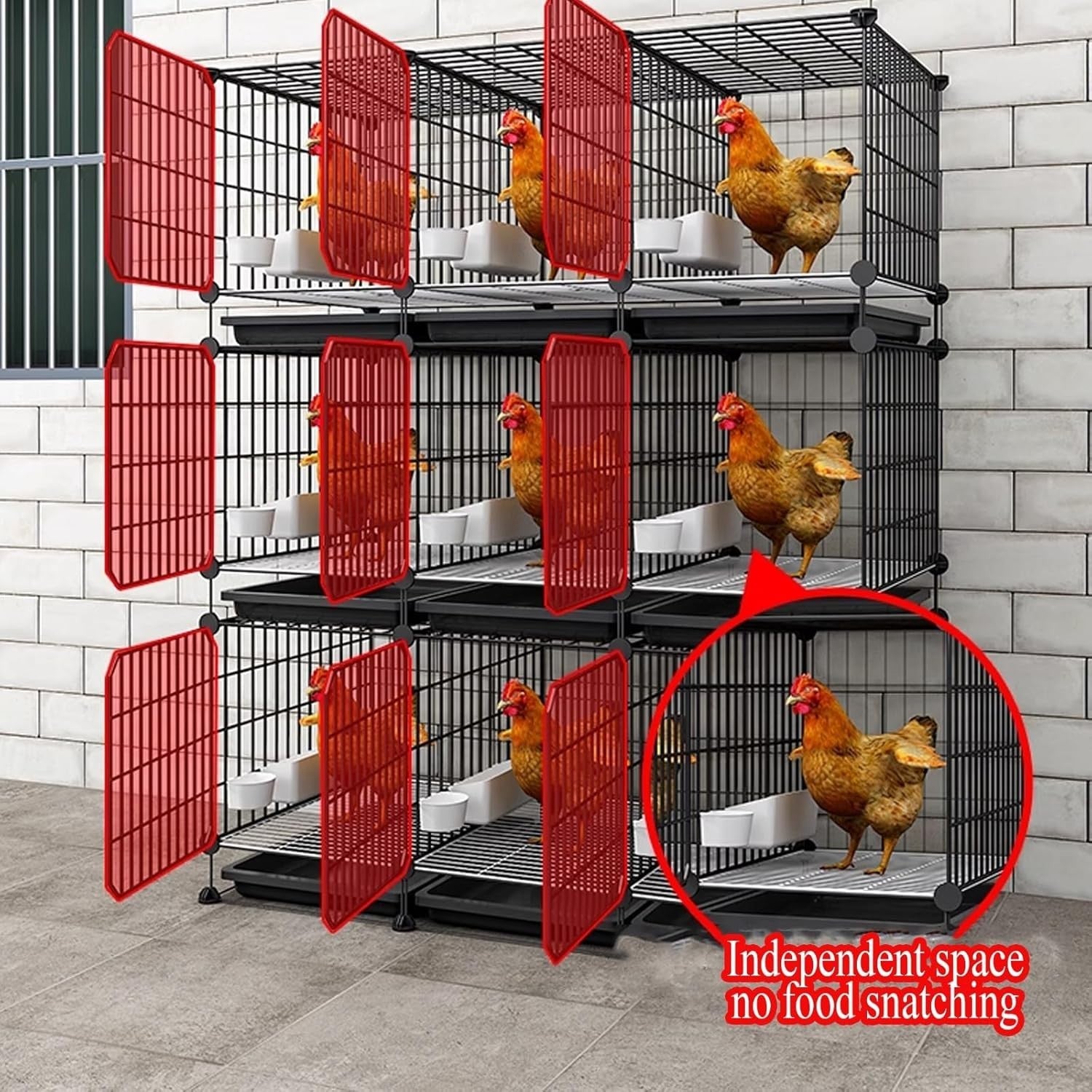 Large Chicken Coop Run 8-10 Chickens Predator Proof Tray
