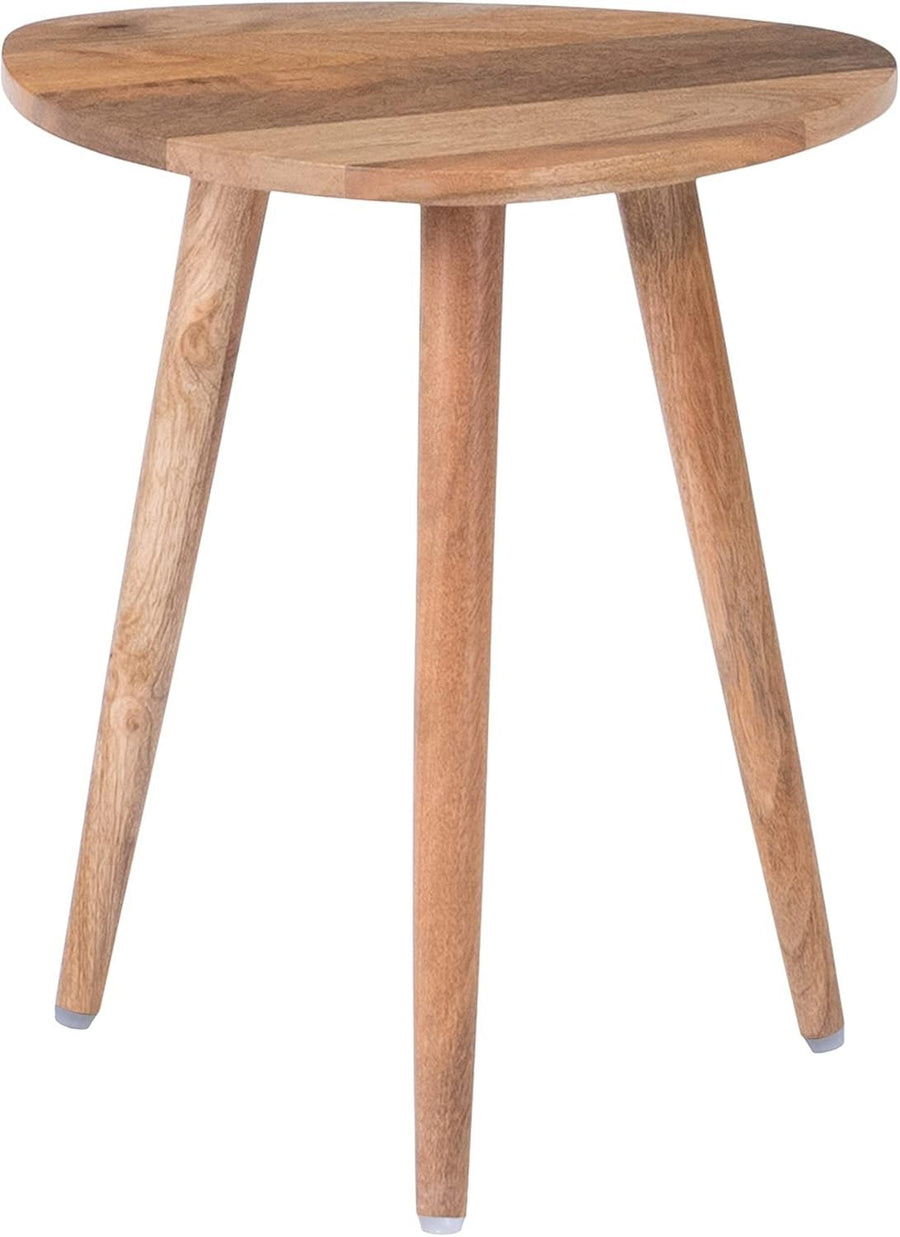 Triangle End Table Small Side Table Solid Wood Modern Minimalist 40x40x45cm