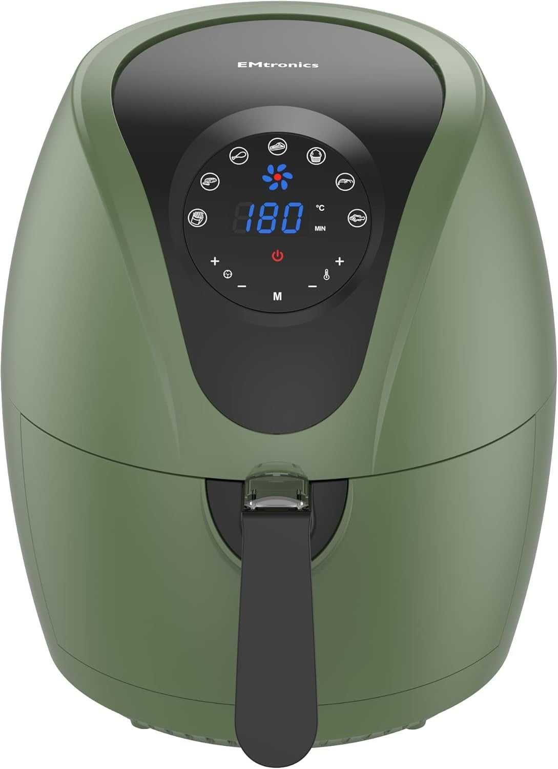 Sage Green Air Fryer Set 12L Digital Oven + 4.5L Basket Low Fat Cook