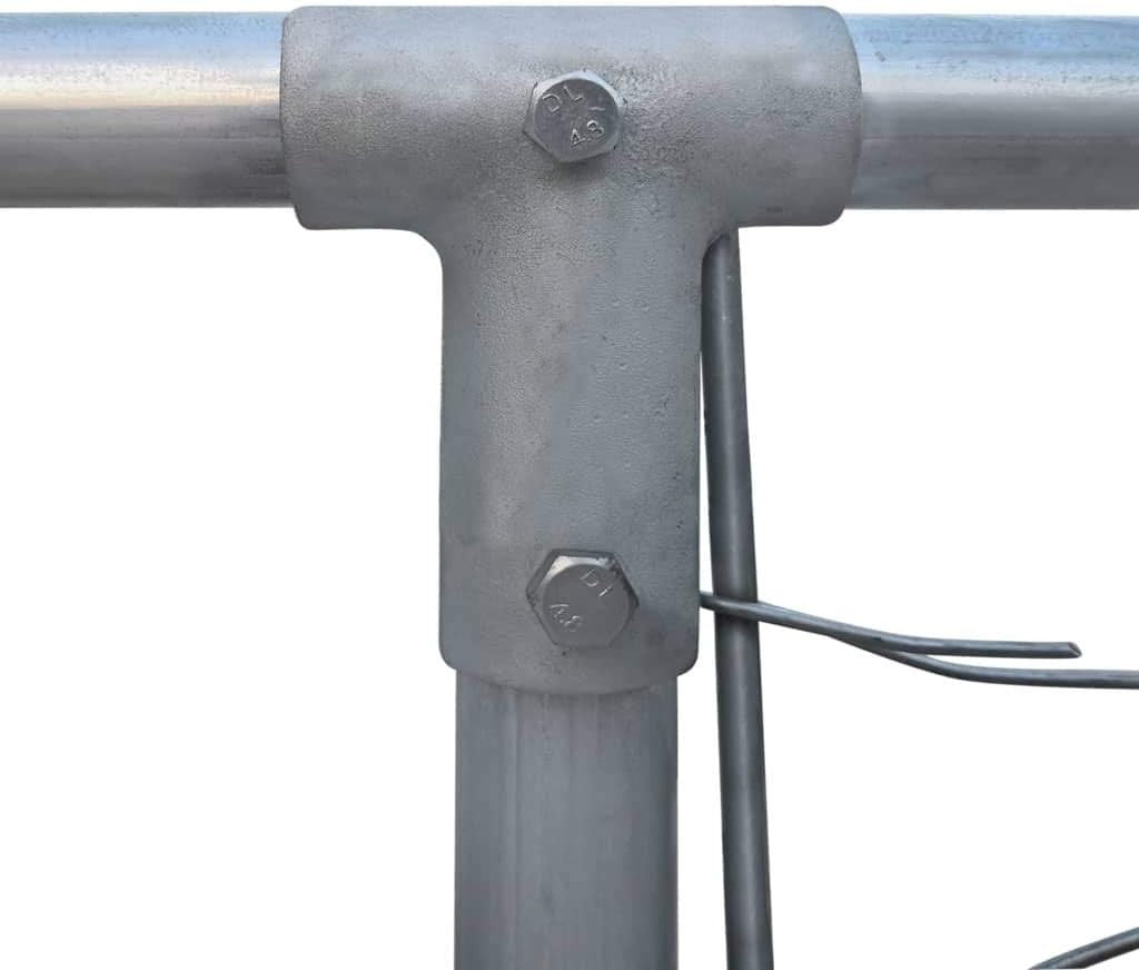 Heavy Duty Outdoor Dog Kennel 2x2x1m Galvanised Steel Run Cage with Lock Gate